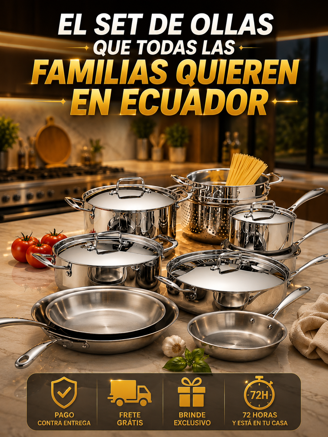 🍳 10 PIEZAS YA ES INCREÍBLE… ¡AHORA IMAGINA 20! OLLAS DE ACERO INOXIDABLE