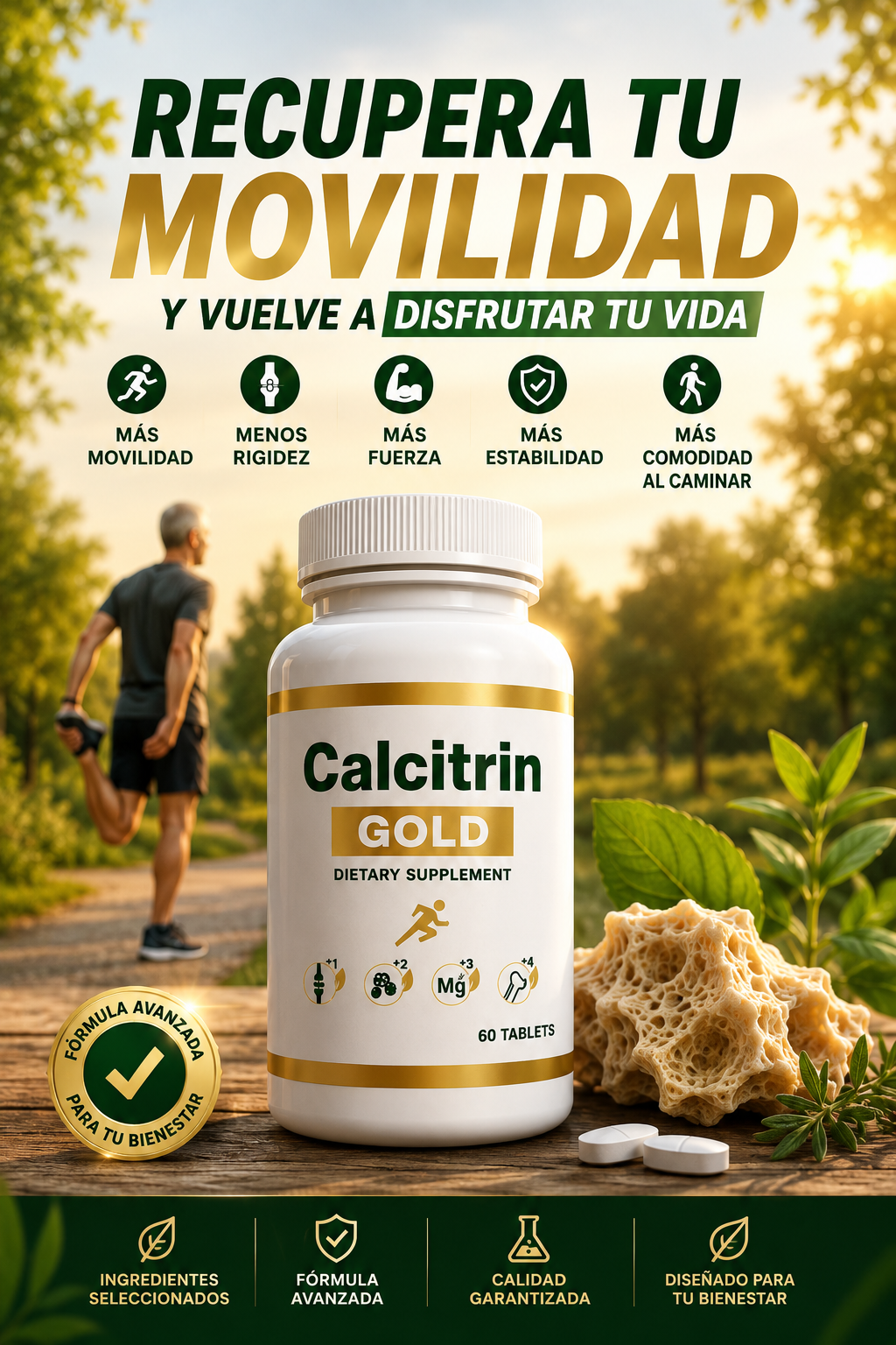 🔥 OFERTA ESPECIAL HOY — RECUPERA TU MOVILIDAD Y VUELVE A DISFRUTAR TU VIDA - Calcitrin Gold