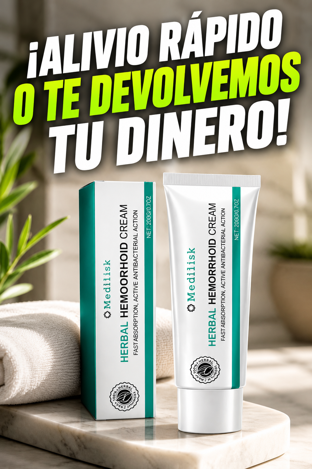 FÓRMULA HERBAL DE TRIPLE ACCIÓN - CUIDADO AVANZADO PARA HEMORROIDES