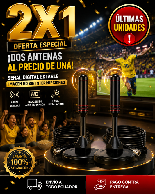 PROMOCIÓN ANTENA TDT 2X1 ( Lleva 2 y Solo Paga 1 )